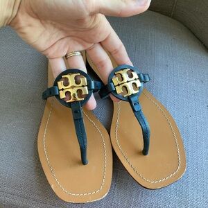 Tory Burch Black Miller Sandals 7